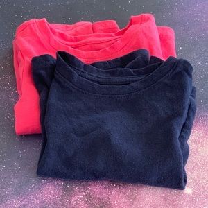 Pink and Navy Cat & Jack Shirts (2)